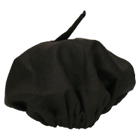 Smiffys carnaval verkleed Franse baret   zwart   polyester   dames en heren