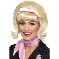 Smiffys carnaval verkleed pruik   Dames   Jaren 50 stijl   blond haar