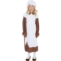 Carnaval verkleedkleding Ouderwets weesmeisje kostuum   meisjes   3 delig