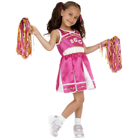 Smiffys Cheerleader verkleed kostuum   roze   voor kinderen   jurkje en cheerballs