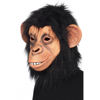 Chimpansee apen dieren verkleed masker   carnaval   volwassenen   zwart