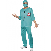 Chirurg dokters kostuum   voor volwassenen   Carnaval verkleedkleding   groen