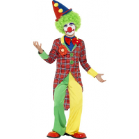 Clown carnaval verkleedkleding kostuum   voor kinderen   compleet   multi kleuren