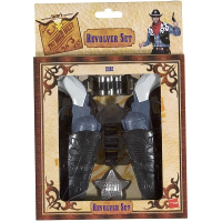 Cowboy verkleedset   2 revolvers met holster   Cowboy verkleedset   kinderen/volwassenen