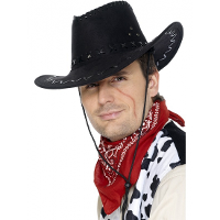 Cowboyhoed   zwart   suede look   volwassenen   western   verkleedhoed   Carnaval