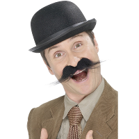 Detective of politie agent nep/plak verkleed snor   verkleed spullen   volwassenen