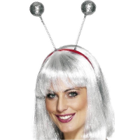 Diadeem met disco glitter spiegel bollen/ballen   Verkleedkleding   Seventies   Dames