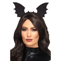 Diadeem vleermuis tiara   zwart   voor dames   Halloween Verkleed accessoires   haarband