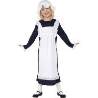 Dienstmeid kostuum   kinderen   ouderwets   boerin   weeskind   carnaval   compleet set