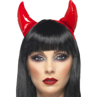 Smiffys Duivel hoorntjes diadeem   rood   dames   haarband