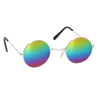 Smiffys Flower Power verkleed bril   Hippies   groen/blauw   voor volwassenen   Sixties stijl