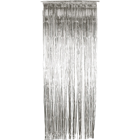 Folie deurgordijn versiering   zilver   244 x 91 cm   glitter and glamour wanden