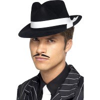 Gangster/Maffia Al Capone hoed   zwart   volwassenen   Carnaval verkleed gleufhoed