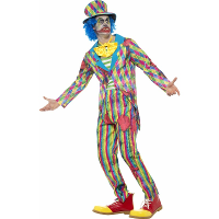 Smiffys Gestreept horror clowns kostuum   carnaval   voor mannen   verkleden   verkleedfeest