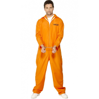 Gevangenen kostuum   oranje   volwassenen   boevenpak   verkleedkleding