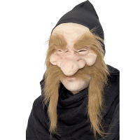 Goud graver masker   volwassenen   dwerg   gnoom   Halloween   verkleedmasker