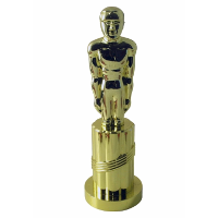 Gouden award beeldje   24 cm   kunststof   feestartikelen   Cadeau prijs / trofee
