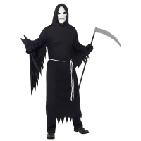 Halloween   Halloween kostuum magere Hein met masker voor volwassenen