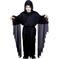 Halloween Scream verkleedkostuum voor kinderen   zwart   mantel   met capuchon
