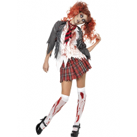 Smiffys Halloween verkleedkleding   Zombie schoolmeisje kostuum   Dames