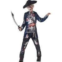 Halloween Zombie piraat verkleedkleding kostuum   voor jongens   met hoed