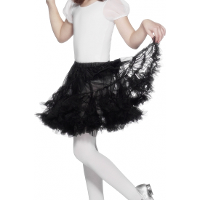 Heksen verkleedaccessoire tutu rok zwart voor meisjes