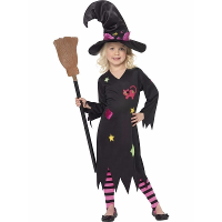 Heksen verkleedkleding Rosa voor meisjes   Halloween kostuum/ outfit   Jurk