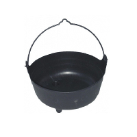 Heksenketel   zwart   37 x 25 cm   kunststof   kookpot   halloween   horror