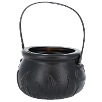 Heksenketel   zwart   D10 cm   kunststof   halloween   horror   kookpot