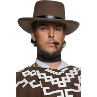 Smiffys Heren cowboy verkleed hoed Clint   bruin   western accessoires
