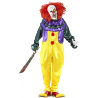 Horror clown kostuum met masker   volwassenen   Halloween/carnaval verkleedkleding