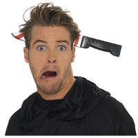 Smiffys Horror Diadeem   mes door hoofd   voor volwassenen   Halloween