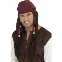 Jack Sparrow verkleed pruik   heren   piratenpruik   piraat   carnaval herenpruik