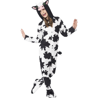 Koe Onesie   zwart/wit   verkleedkleding   koeienpak   verkleden   verkleedfeest   voor kids