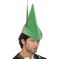 Luxe Robin Hood verkleed hoed   fluweel   groen   voor volwassenen