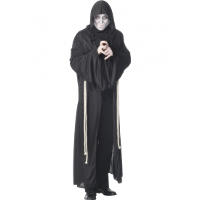 Magere Hein verkleedkleding   mantel   zwart   volwassenen   Halloween   horror   kostuum