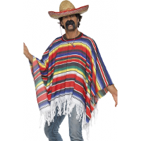 Mexicaanse poncho   verkleedkleding   voor volwassenen   feestartikelen   kostuum