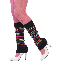Smiffys Neon gekleurde beenwarmers   Eighties thema   dames