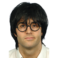 Smiffys Nerd verkleed pruik   met bril   heren   herenpruik   schoolboy   Carnaval