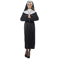 Non kostuum   one size   dames   nonnen/klooster   carnaval   verkleden