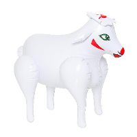 Opblaasbaar schaapje/lammetje   40 x 40 cm   dieren   fun artikel