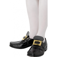 Ouderwetse schoen gespen   2x   goud   met elastieken band   Historische verkleed accessoires