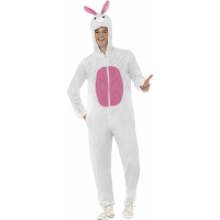 Smiffys Paashaas pak/Konijn kostuum   wit   voor volwassenen   onesie