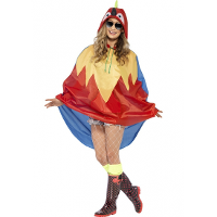 Party regenponcho papegaai   multi kleuren   one size   festival musthaves