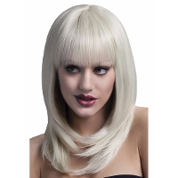 Smiffys Professionele blonde damespruik Tanja met pony