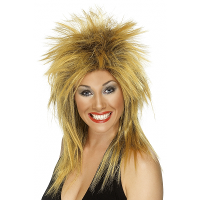 Rockster damespruik Tina   blond   foute party   jaren 80/90 feest