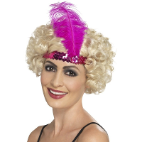 Roze Charleston thema verkleed hoofdband voor dames   Jaren 20 accessoires   Roaring Twenties