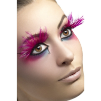Roze veren nepwimpers