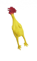 Smiffys Rubber kip van 30 cm   geel   fopartikel   dieren   kippen