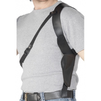 Schouder holster   zwart   leder look   verkleedaccessoires   pistool houder